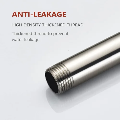 Miniatura 4 de Brazo de ducha montado en el techo de extensión de acero inoxidable de alta densidad y brida para brazo de ducha de rosca engrosada U4999-SS de 10