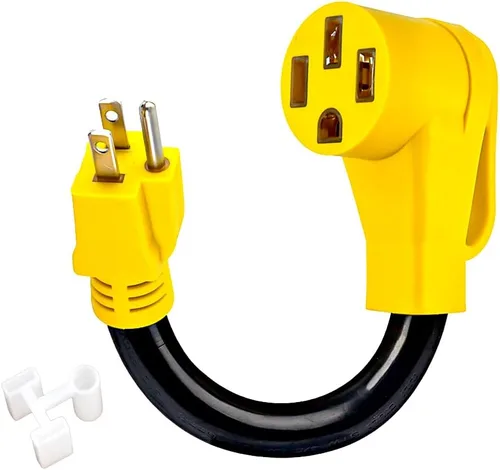 Miniatura 8 de Adaptador de cargador EV NEMA 5-15P macho a 14-50R hembra Adaptador EV de 4 clavijas con mango de agarre Dogbone Cable 3C de alta resistencia 10AWG