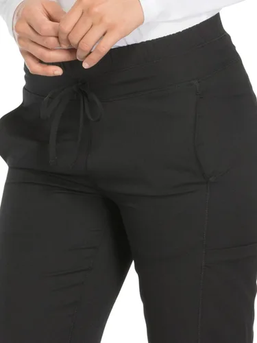 Miniatura 3 de Dickies - Pantalones Dynamix de uniforme médico para mujer, tiro medio, pierna recta, con cordón ajustable, DK130