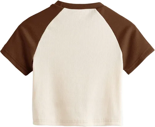 Miniatura 2 de SweatyRocks Camiseta de manga corta con cuello redondo y estampado gráfico para mujer
