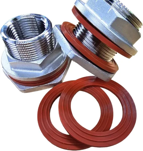 Miniatura 13 de MiniBrew Mamparo sin soldadura NPT EZ de 1/2 pulgada con juntas EPDM para elaboración casera (paquete de 3)