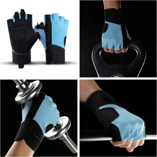 Miniatura 8 de Guantes de levantamiento de pesas para hombres, guantes de entrenamiento para mujeres, guantes de gimnasio transpirables y cómodos, antideslizantes