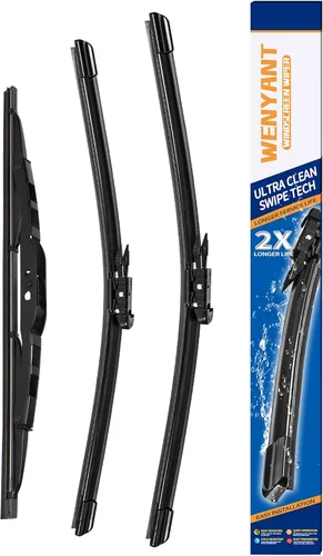 Miniatura 23 de Juego de limpiaparabrisas compatibles con GMC Terrain 2010-2017, Chevrolet Equinox 2010-2017 y Ford Kuga MK1 2008-2012, delanteros, equipo original