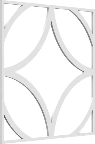 Miniatura 8 de Ekena Millwork 23 3/8 pulgadas de ancho x 23 3/8 pulgadas de alto x 3/8 pulgadas de alto, grandes paneles de pared decorativos Crosby en PVC