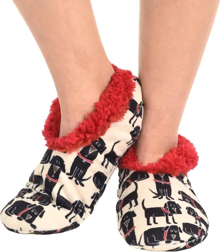 Miniatura 3 de Lazy One Pantuflas de pies mullidos para mujer, lindas pantuflas de casa con forro polar, bonitos diseños de animales