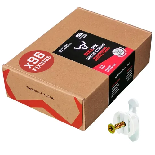Miniatura 12 de Bullfix Anclajes Universales para Paneles de Yeso, Sostiene hasta 255lbs, Fijaciones para Pared Hueca de Alta Resistencia, Kit con Tornillos y Broca