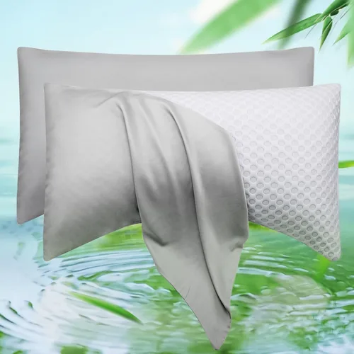 Miniatura 23 de ELIBABA Funda de almohada refrescante de bambú para dormir de lado, tamaño king, 20 x 36 pulgadas, lila claro Morado claro