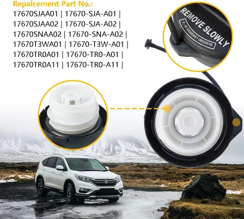 Miniatura 3 de Tapa de gasolina Compatible con Accord Crosstour Civic CR-V (CRV) Fit HR-V (HRV) Insight Odyssey Pilot Número de repuesto de equipo original
