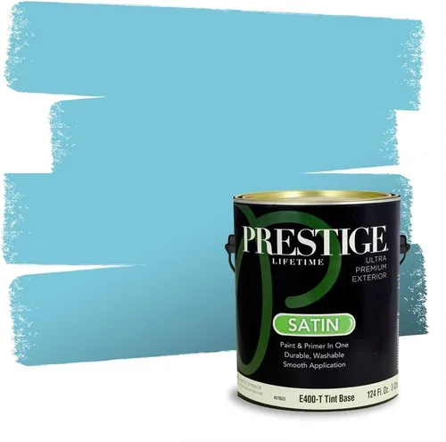 Miniatura 1651 de Pintura Exterior + imprimación PRESTIGE, todo-en-uno, 1 galón, acabado mate, color comparable al Valspar* Royal Gray* VS151-Gris real