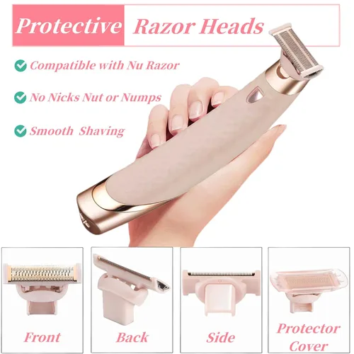 Miniatura 3 de Cabezales de repuesto para maquinilla de afeitar compatibles con Flawless Nu Razor, cabezales de repuesto para acabado táctil impecable para NU Oro