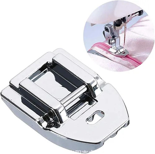 Pie oculto con cremallera invisible que se adapta a todas las máquinas de coser domésticas Singer Brother Babylock Euro-Pro Janome Kenmore White