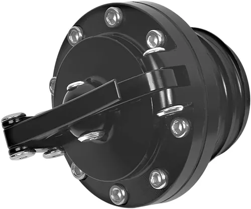 Miniatura 6 de Tapa de tanque de combustible de liberación rápida en negro para motocicleta, para Harley Sportster XL 1200 883 X48 Dyna Touring 1996 y posteriores
