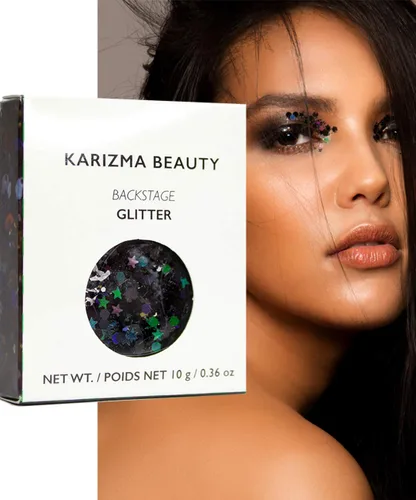 Miniatura 20 de KARIZMA Iridescent Purpurina holográfica iridiscente Purpurina gruesa de 0.35 onzas para la cara, el cabello, los ojos y el cuerpo, para mujer.