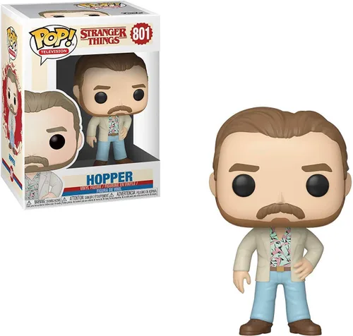 Miniatura 2 de POP Stranger Things - Figura de vinilo de Funko de Jim Hopper (Date Night) (paquete con funda protectora de caja compatible), multicolor, 3.75