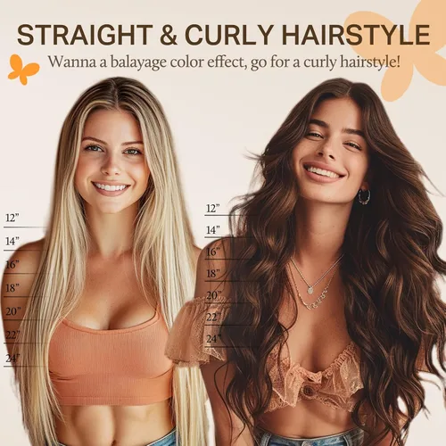Miniatura 6 de DOORES Clip in Human Hair Extensions, Soft Golden Blonde Subtle Highlights 16 Inch 7pcs 120g, Remy Clip in Hair Extensions Thick Straight