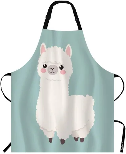 Miniatura 9 de Delantal de cocina con cabeza de gato negro Babero Delantal para Chef Restaurante Limpieza del hogar Servicio, Multi-001