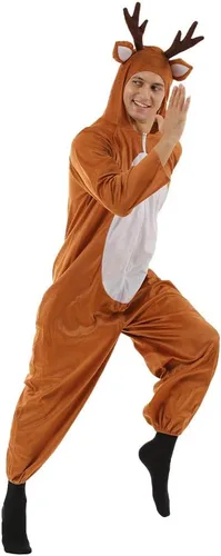 Miniatura 4 de ReneeCho Pijama de Navidad con reno para adultos, disfraz de ciervo para hombre y mujer