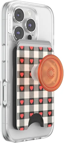 Miniatura 12 de PopSockets Cartera de teléfono con agarre expandible y anillo adaptador para MagSafe, soporte magnético para tarjetas de teléfono, compatible