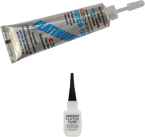Bohning Platinum Fletch Tite 3/4 oz & Bohning Fletch Fuse Instant Glue Fletch Fuse Insant Glue, 1/2 oz