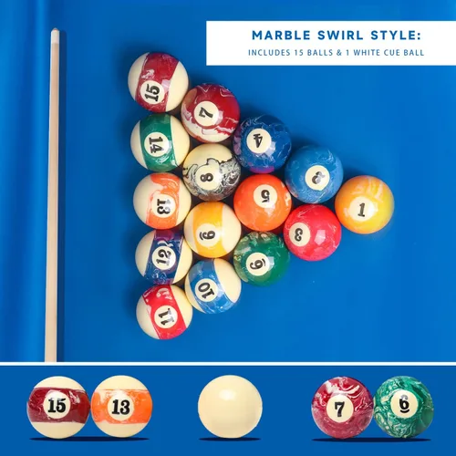 Miniatura 5 de GSE Games & Sports Expert - Juego de bolas de billar de 2 1/4 pulgadas de tamaño profesional reglamentario, juego estándar de 16 bolas para mesa