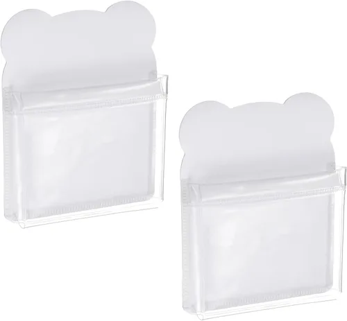 PATIKIL Soporte magnético para bolígrafo para refrigerador, paquete de 2 marcadores de borrado en seco de 3.937 x 3.150 in, organizador de tazas con