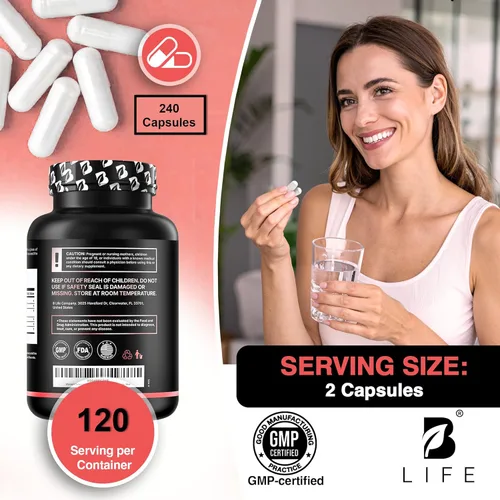 Miniatura 6 de B Life Company Suplemento DIM 400 mg con Myo & D-Chiro Inositol, Dong Quai - Equilibrio Hormonal para Mujeres - Suplementos de fertilidad