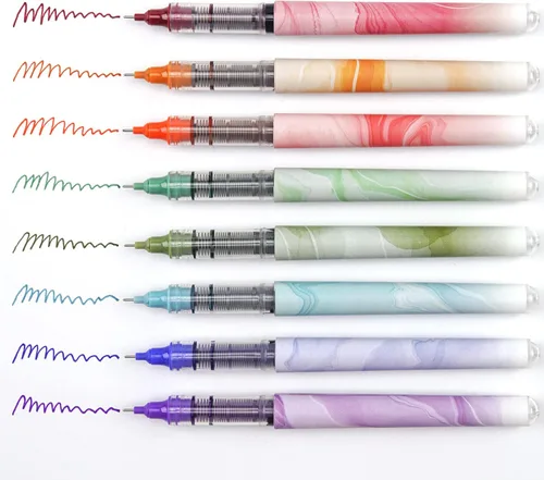 Miniatura 3 de WRITECH Bolígrafos de tinta líquida: bolígrafo de punta extra fina de 0.020 in, multicolor, 8 quilates, colores surtidos para diario, escritura