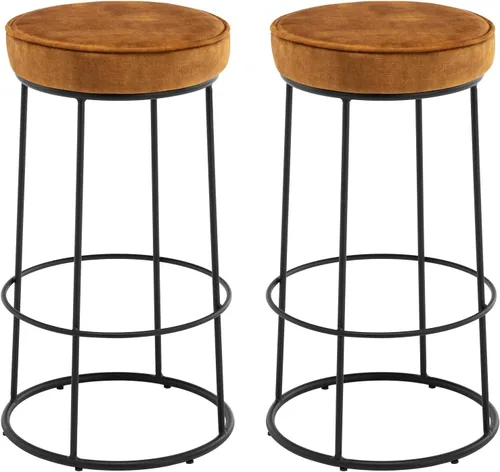 Miniatura 10 de DUHOME Juego de 2 taburetes de bar, taburete de cocina, taburetes de bar modernos de altura de mostrador, sillas de comedor para desayuno, taburete