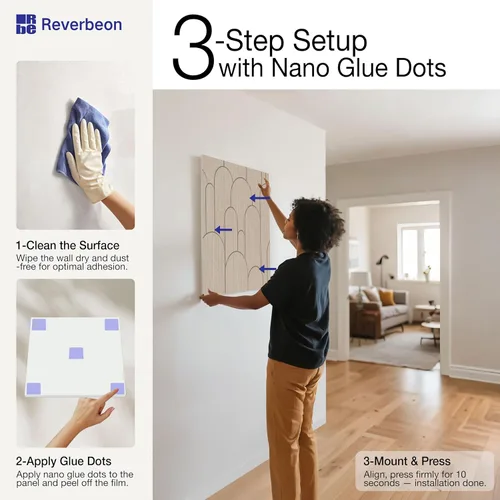 Miniatura 3 de 6 piezas de paneles acústicos, paneles de pared acústicos decorativos de 23.6x23.6 pulgadas que absorben el sonido para grabación y estudio en casa