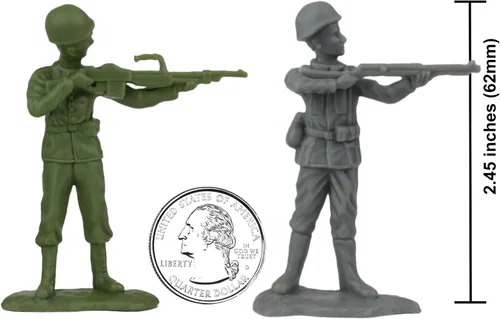 Miniatura 7 de BMC Toys - Soldados de plástico de la Segunda Guerra Mundial, invasión de Normandía, 114 piezas en caja