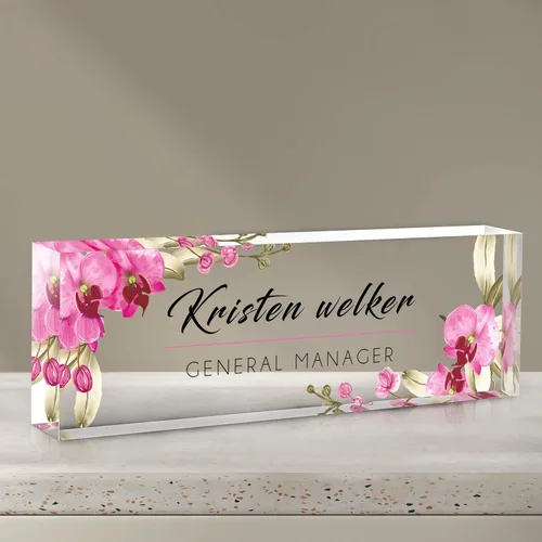 Miniatura 44 de Placa de Nombre Personalizada para Escritorio, Placas de Nombre Personalizadas para Escritorios, Placa de Nombre Personalizada de Acrílico