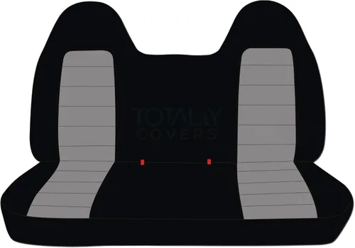 Miniatura 24 de Totally Covers Compatible con Ford F-150 F-250 F-350 1992-1998 Fundas de Asientos de Camión de Dos Tonos (Banco Sólido Delantero/Trasero) con/sin