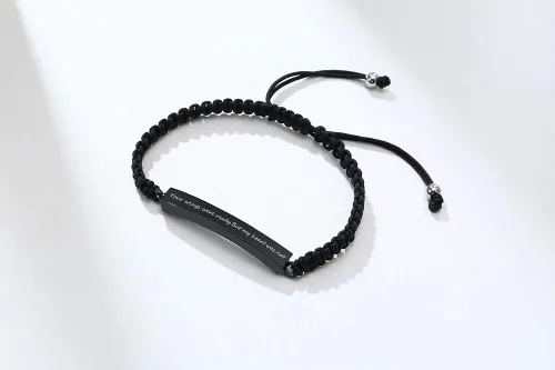 Miniatura 64 de Pulsera de urna personalizada para cenizas, recuerdos de joyería de cremación para mujeres y hombres, pulsera ajustable de cuerda tejida hecha a
