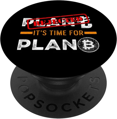 Plan B Cryptocoin BTC Blockchain Lira turca Dinero Moneda PopSockets PopGrip: Agarre intercambiable para teléfonos y tabletas