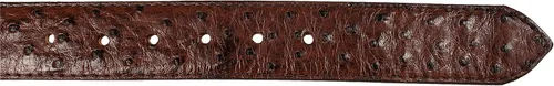 Miniatura 6 de Paquete Cinturón y Cartera de Piel de Avestruz Genuina Exótica Color Marrón