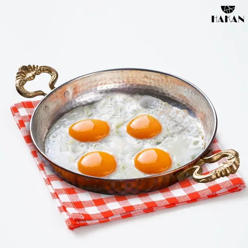 Miniatura 9 de Hakan Sartén de cobre para cocinar Sartén grande hecha a mano Sartén martillada con doble asa para tortilla Auténtica cocina de cocina e idea