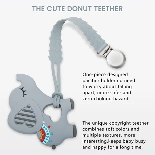 Miniatura 2 de Juguetes de dentición para bebés, mordedores de silicona para bebés, juguetes para niños y niñas, alivio de la dentición para la dentición