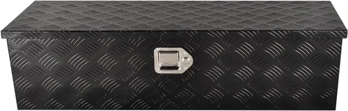 Miniatura 23 de Caja de herramientas de aluminio de 60 pulgadas para camión, caja de pecho de remolque, organizador de almacenamiento bajo la carrocería