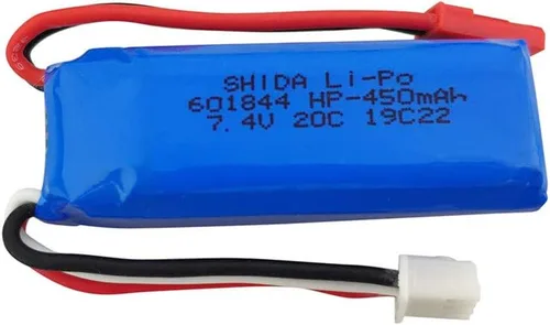 sea jump Batería de litio de 7.4 V 450 mAh para wltoys K969 K979 K989 K999 P929 P939 284131 de alta velocidad con control remoto para coche,