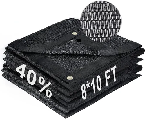 Miniatura 50 de LOVE STORY 6.5 x 6.5 pies, 40% de tela negra para sombra con ojales, malla de malla para jardín, cubierta de plantas, invernadero y patio