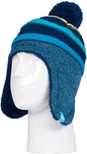 Miniatura 2 de Heat Holders - Gorro de invierno con pompones y manoplas con forro térmico para niños con orejeras.