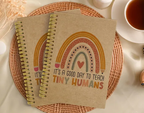 Miniatura 3 de Knibeo Cuaderno de arcoíris para profesores, los mejores regalos para profesores, cuaderno de papel kraft, cuaderno encuadernado en espiral bohemio