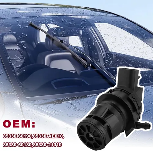 Miniatura 6 de Bomba de limpiaparabrisas con ojal, sustituye a OE #85330-21010, 85330-60190,85330-AE010, bombas universales de líquido para limpiaparabrisas
