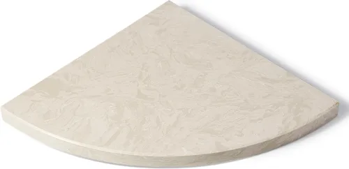 Miniatura 9 de Koville Estante esquinero de mármol natural italiano, 2 unidades de estantes de esquina de mármol montado en la pared, organizador de esquina