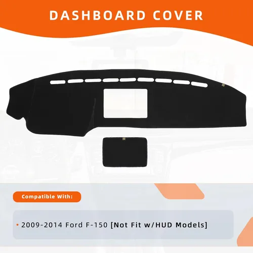 Miniatura 2 de Cubierta de Salpicadero Alfombrilla de Tablero Compatible con Ford F-150 2014-2009 (Sin Modelos HUD), Alfombrilla Antirreflejos para Salpicadero