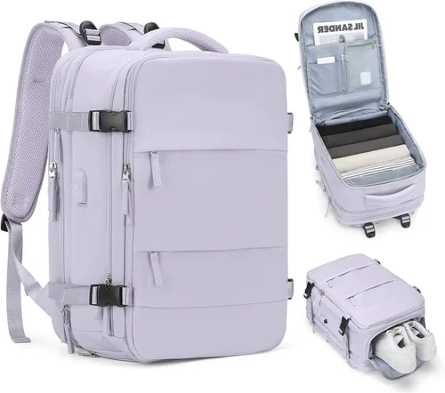 Miniatura 36 de coofay Mochila de viaje, para laptop, unisex, aprobada para aviones, bolsa de mano, equipaje, para artículos personales, para debajo del asiento