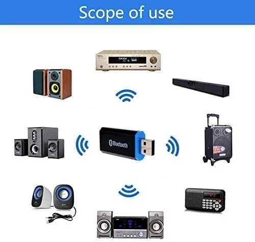Miniatura 4 de Adaptador de receptor Bluetooth USB, adaptador de audio inalámbrico de 0.138 in, kit de música, adecuado para sistemas estéreo de hogar/automóvil