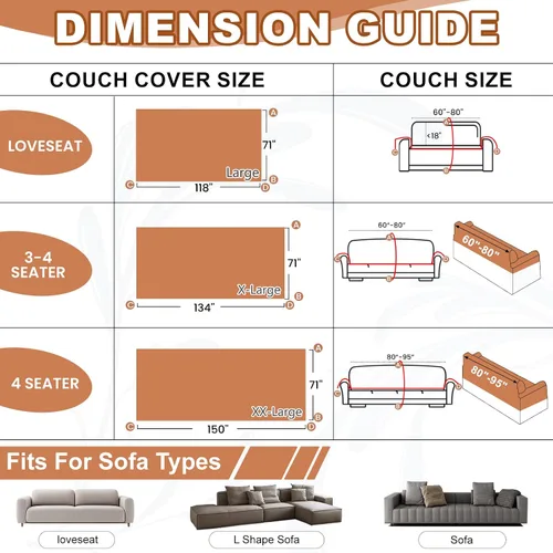 Miniatura 142 de STACYPIK Funda de sofá gris impermeable para perros, funda de sofá antideslizante para sofá de 3 cojines, funda seccional lavable para forma de L