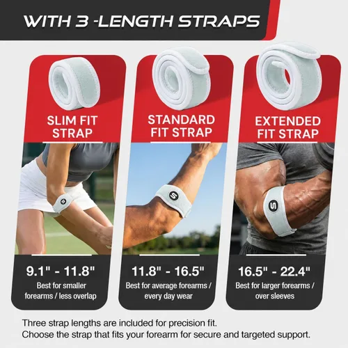 Miniatura 4 de Sleeve Stars Codera de Tenis para Mujeres - Correa de Codo de Tenis Ajustable, Codera de Codo de Golfista para Hombres, Soporte de Contrafuerza