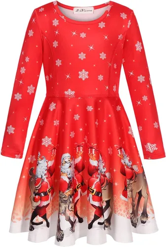 Miniatura 2 de LaBeca - Vestido sin mangas o de manga larga para niñas, vestidos informales con diseño de unicornio o sirena para niñas pequeñas o grandes